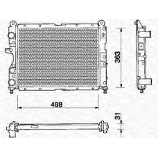 350213106000 MAGNETI MARELLI Радиатор, охлаждение двигателя