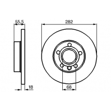 0 986 478 870 BOSCH Тормозной диск