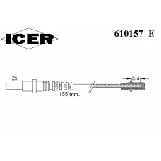 610157 E ICER Сигнализатор, износ тормозных колодок