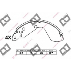 BS1398 DJ PARTS Комплект тормозных колодок