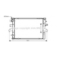 VWA2231 AVA Радиатор, охлаждение двигателя