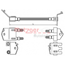 4112544 METZGER Тормозной шланг