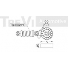 SK009851 SK Натяжной ролик, ремень грм