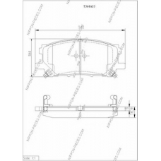 T360A25 NPS Комплект тормозных колодок, дисковый тормоз