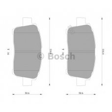 0 986 AB9 086 BOSCH Комплект тормозных колодок, дисковый тормоз