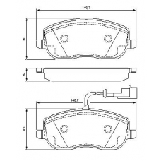 0 986 494 068 BOSCH Комплект тормозных колодок, дисковый тормоз