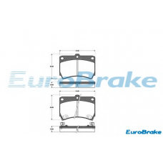 5501223220 EUROBRAKE Комплект тормозных колодок, дисковый тормоз