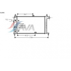 OL2065 AVA Радиатор, охлаждение двигателя
