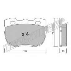 180.1 TRUSTING Комплект тормозных колодок, дисковый тормоз