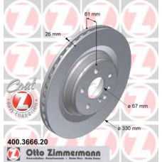 400.3666.20 ZIMMERMANN Тормозной диск