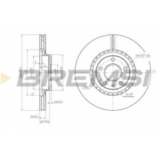 DBA156V BREMSI Тормозной диск