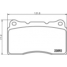 8DB 355 011-431 HELLA PAGID Комплект тормозных колодок, дисковый тормоз