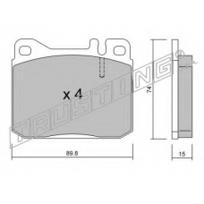 013.0 TRUSTING Комплект тормозных колодок, дисковый тормоз