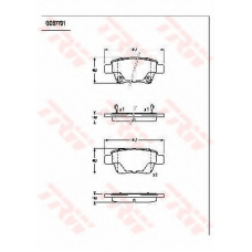 GDB7791 TRW Комплект тормозных колодок, дисковый тормоз