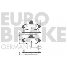 5502222520 EUROBRAKE Комплект тормозных колодок, дисковый тормоз