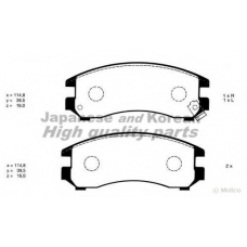 N009-13 ASHUKI Комплект тормозных колодок, дисковый тормоз