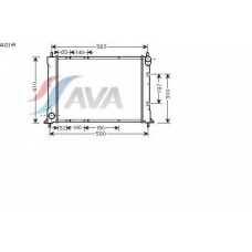 AU2149 AVA Радиатор, охлаждение двигателя