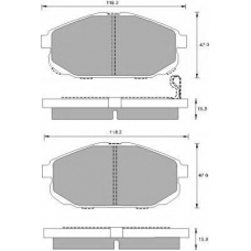 604381 ROULUNDS Комплект тормозных колодок, дисковый тормоз