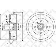 6025-4709-SX STELLOX Тормозной барабан