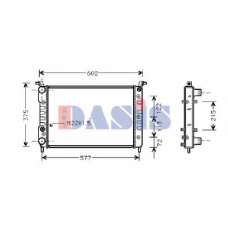 081560N AKS DASIS Радиатор, охлаждение двигателя