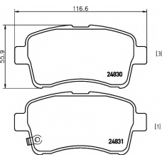 8DB 355 014-761 HELLA PAGID Комплект тормозных колодок, дисковый тормоз