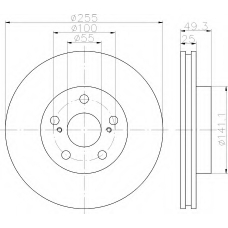 8DD 355 112-031 HELLA Тормозной диск