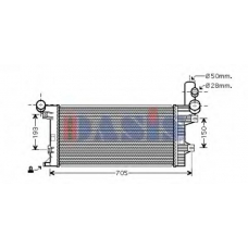 132380N AKS DASIS Радиатор, охлаждение двигателя