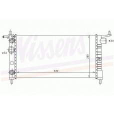 63284 NISSENS Радиатор, охлаждение двигателя