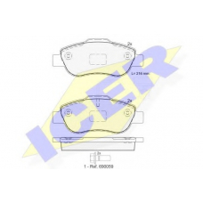 181843-203 ICER Комплект тормозных колодок, дисковый тормоз