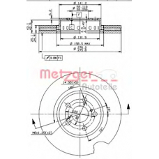 6887.10 METZGER Тормозной диск