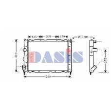 181800N AKS DASIS Радиатор, охлаждение двигателя