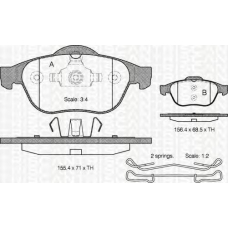 8110 25012 TRIDON Brake pads - front