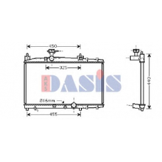210113N AKS DASIS Радиатор, охлаждение двигателя