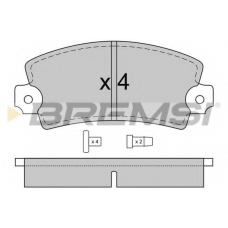 BP2220 BREMSI Комплект тормозных колодок, дисковый тормоз