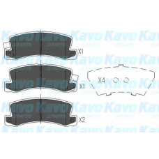 KBP-9022 KAVO PARTS Комплект тормозных колодок, дисковый тормоз
