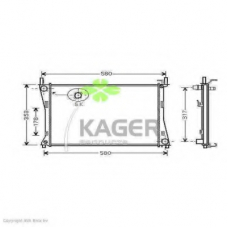 31-0363 KAGER Радиатор, охлаждение двигателя