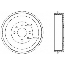 BAD9043.10 OPEN PARTS Тормозной барабан