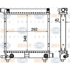 8MK 376 711-314 HELLA Радиатор, охлаждение двигателя