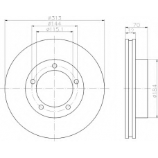 8DD 355 118-591 HELLA Тормозной диск