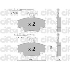 822-032-1 CIFAM Комплект тормозных колодок, дисковый тормоз