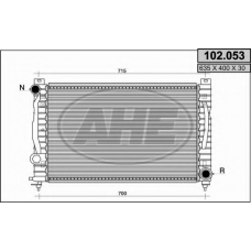 102.053 AHE Радиатор, охлаждение двигателя