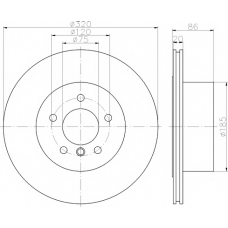 8DD 355 119-201 HELLA PAGID Тормозной диск