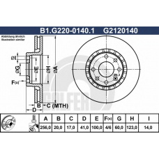 B1.G220-0140.1 GALFER Тормозной диск