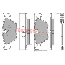 1170644 METZGER Комплект тормозных колодок, дисковый тормоз