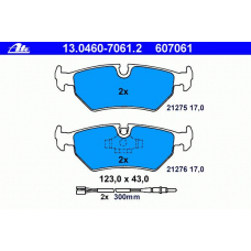 13.0460-7061.2 ATE Комплект тормозных колодок, дисковый тормоз