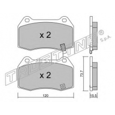 754.0 TRUSTING Комплект тормозных колодок, дисковый тормоз