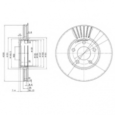 BG2745 DELPHI Тормозной диск