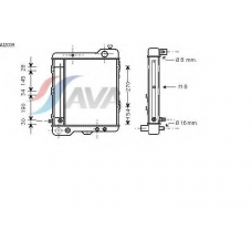 AI2039 AVA Радиатор, охлаждение двигателя