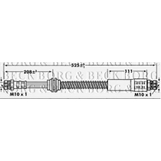 BBH7266 BORG & BECK Тормозной шланг