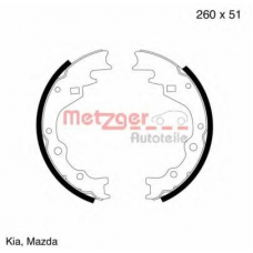 MG 583 METZGER Комплект тормозных колодок